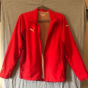 RED PUMA JACKET, MARKED WAY DOWN
